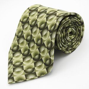 Arrow Silk Green and Black Foulard Neck Tie